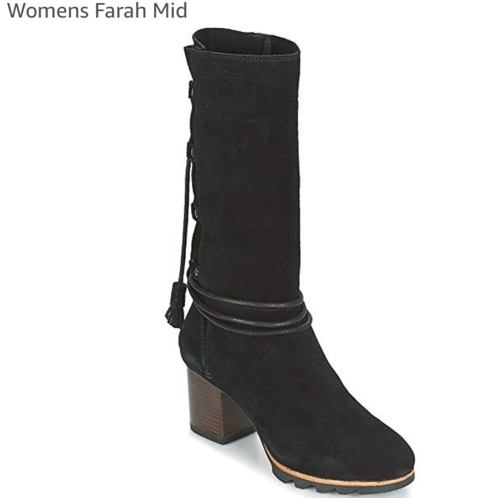Sorel “Farah” mid, black NWOB